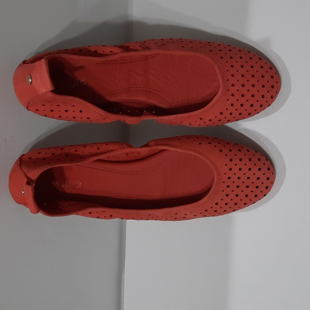 NURTURE salmon pink eyelet flats SZ 9.5M - Picture 9 of 12